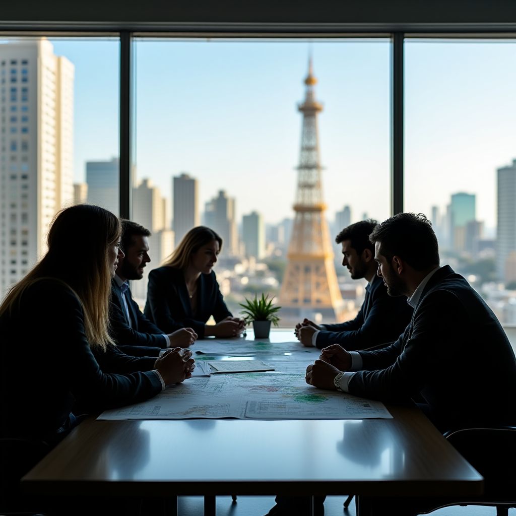 Equipo de PetroArgentina en oficinas modernas